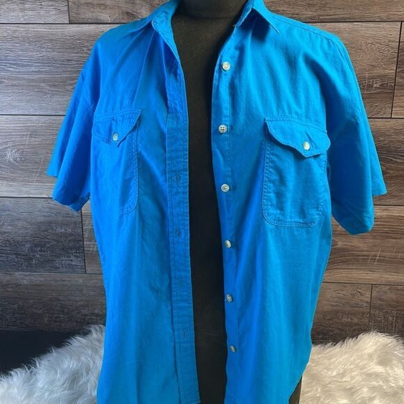 BEST American Clothing Co,Ladies Button Up Top, Size S, Blue - Picture 5 of 8